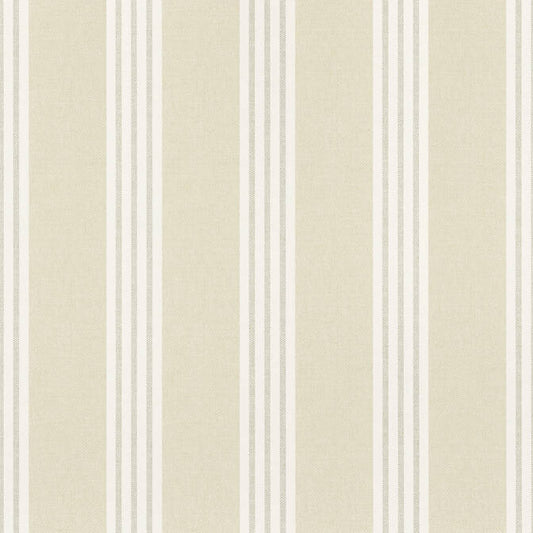 Thibaut Pavilion Canvas Stripe Wallpaper - Beige