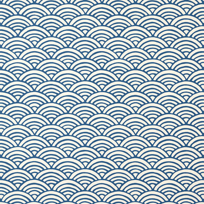 Thibaut Pavilion Maris Wallpaper - Blue