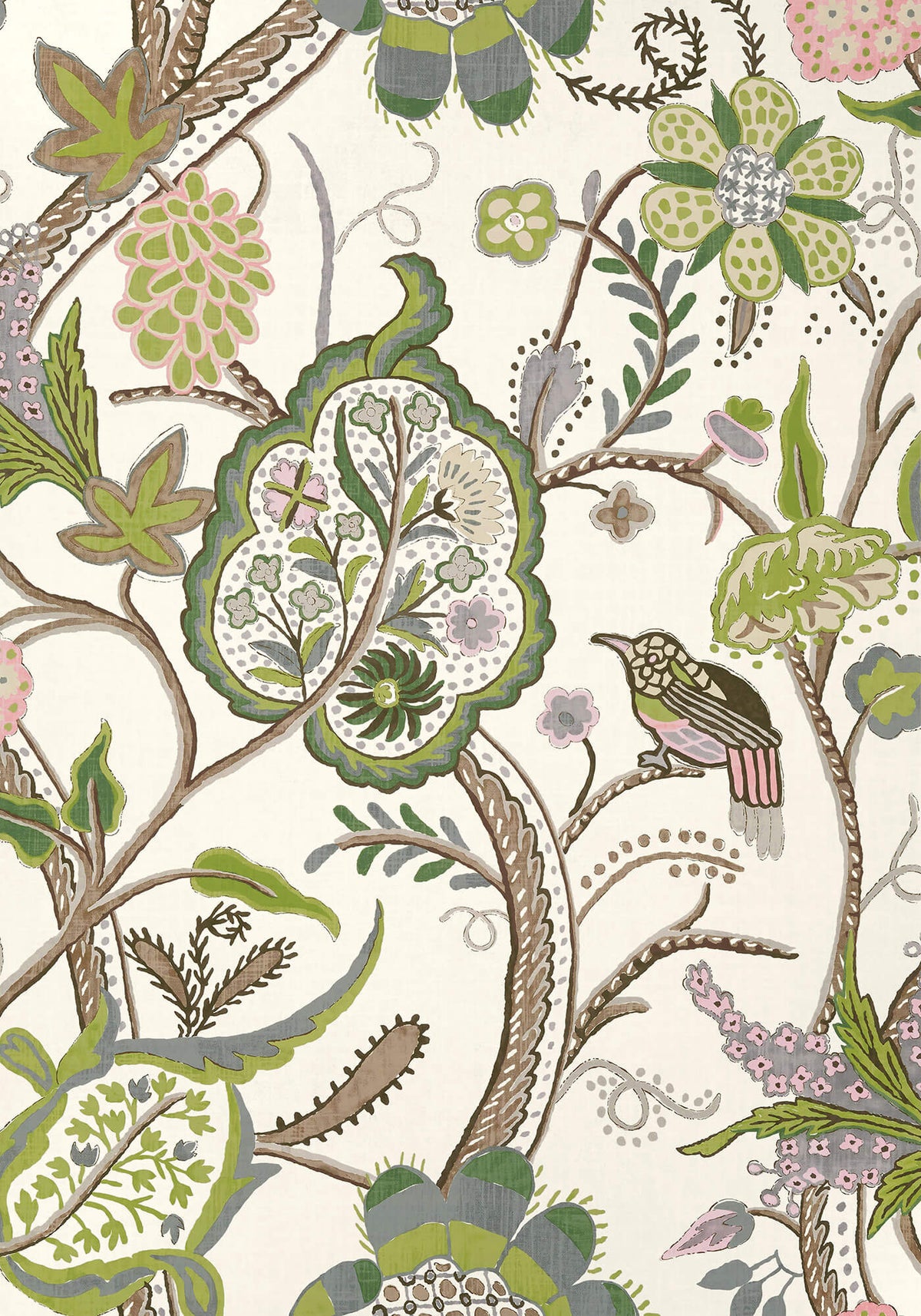Thibaut Canopy Windsor Wallpaper - Brown & Green