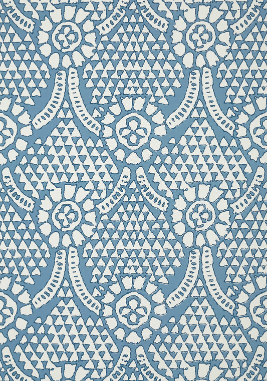 Thibaut Canopy Chamomile Wallpaper - Blue & White