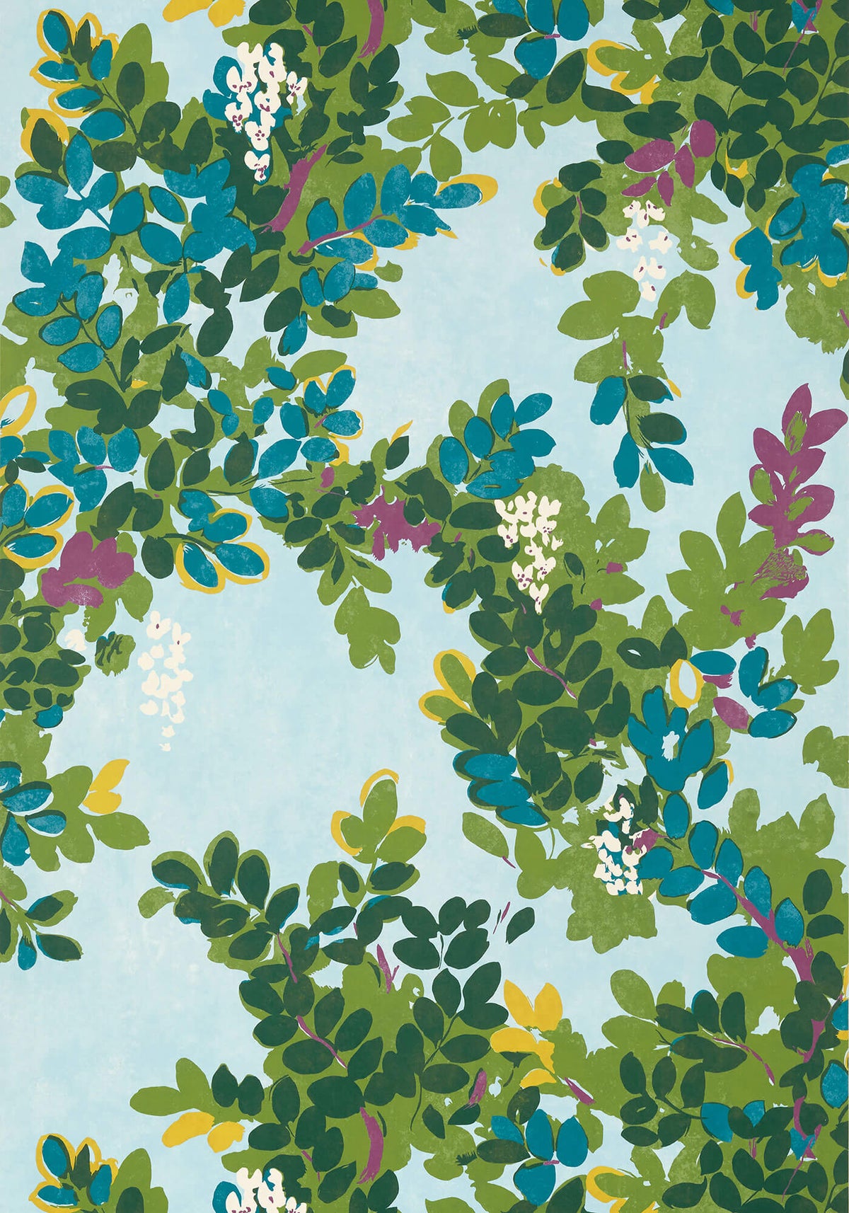 Thibaut Canopy Central Park Wallpaper - Sky Blue