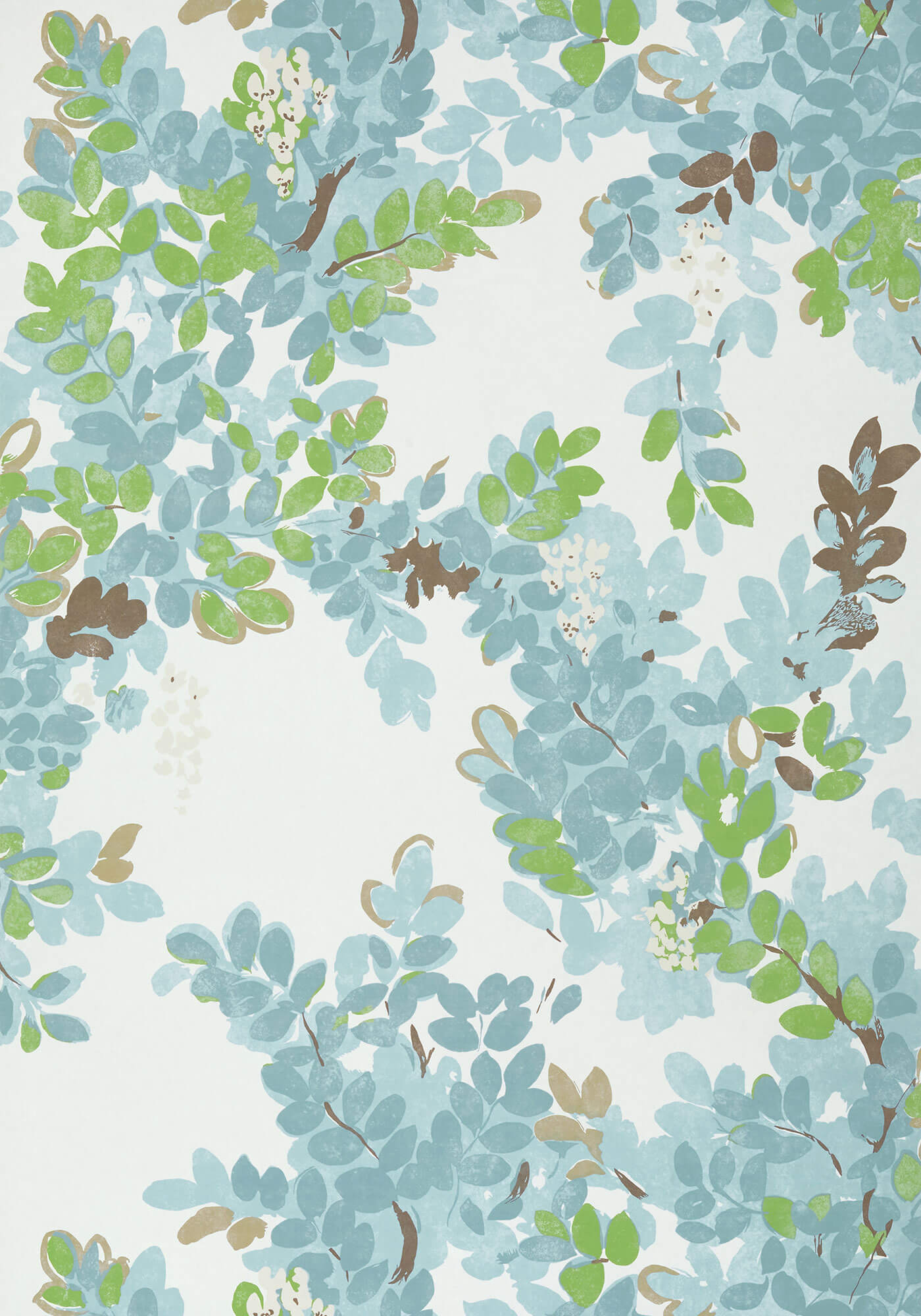 Thibaut Canopy Central Park Wallpaper - Spa Blue