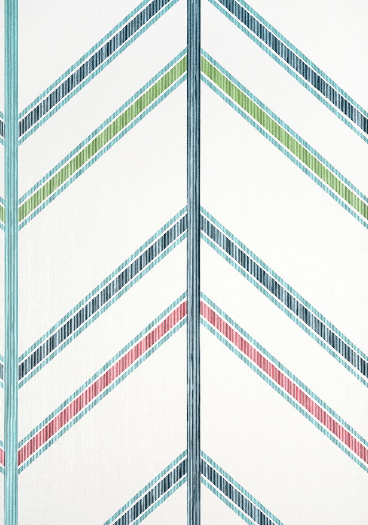 Thibaut Canopy Ventura Wallpaper - Blue & Pink