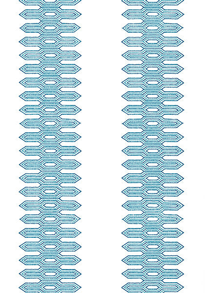 Thibaut Eden Nola Stripe Wallpaper - Aqua