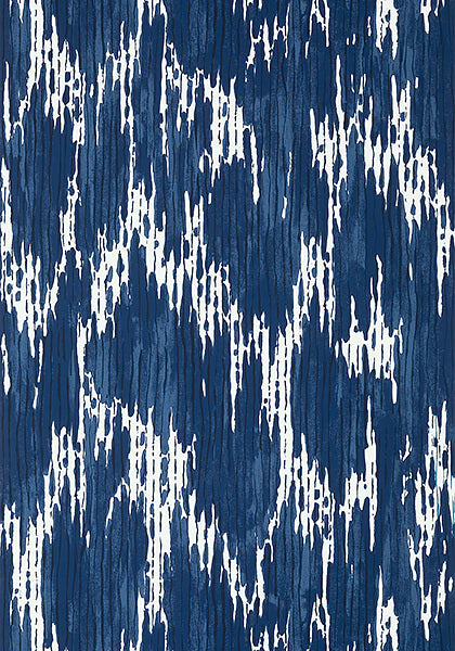 Blue Tie-Dye Stripe Wallpaper