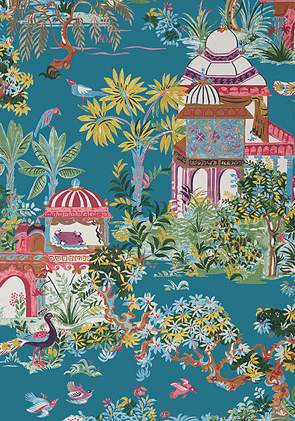 Thibaut Eden Mystic Garden Wallpaper - Teal