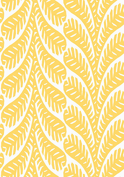 Thibaut Eden Ginger Wallpaper Sample - Yellow