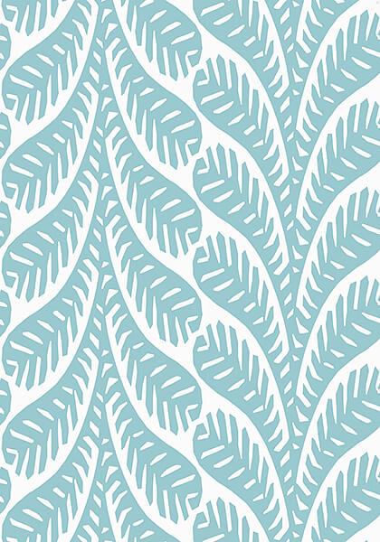 Thibaut Eden Ginger Wallpaper - Spa Blue