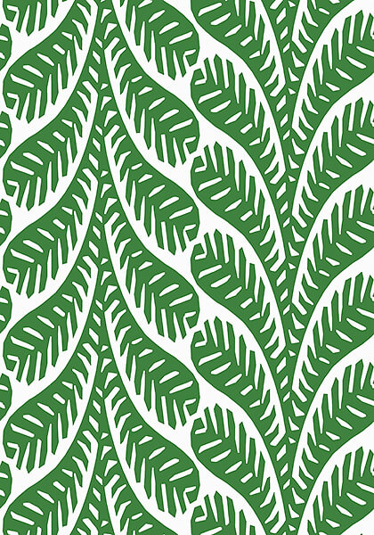 Thibaut Eden Ginger Wallpaper - Emerald Green