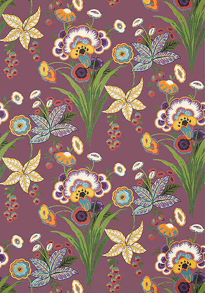 Thibaut Eden Pasadena Wallpaper - Plum