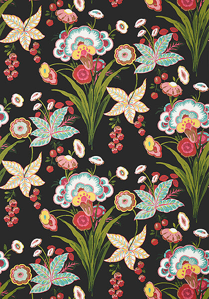 Thibaut Eden Pasadena Wallpaper Sample - Black