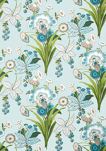 Thibaut Eden Pasadena Wallpaper - Spa Blue