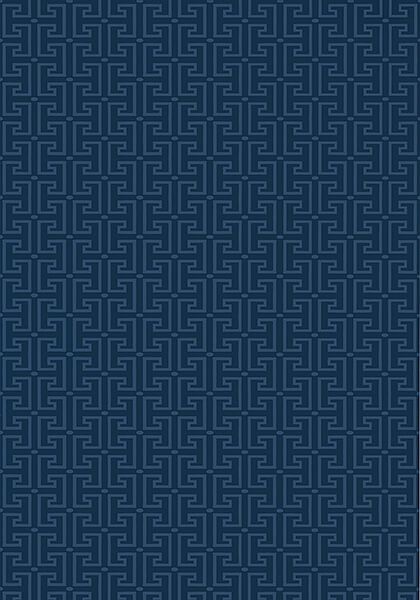 Thibaut Eden T-Square Wallpaper - Navy Blue