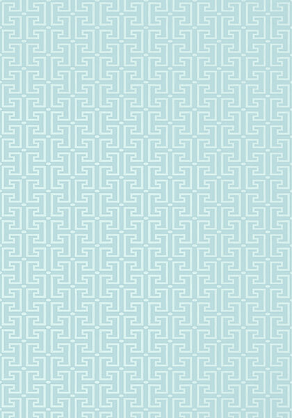 Thibaut Eden T-Square Wallpaper - Spa Blue