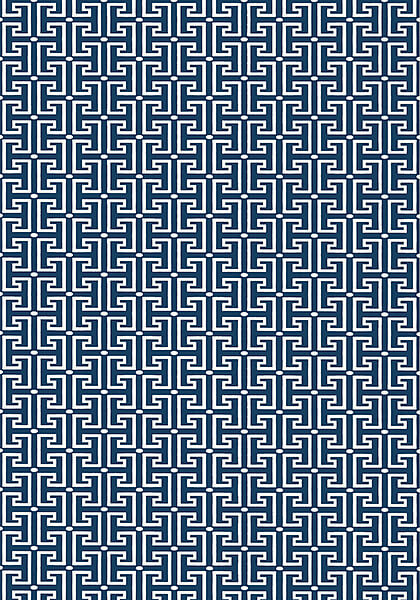 Thibaut Eden T-Square Wallpaper - Navy & White