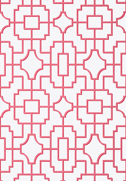 Thibaut Eden Fretwork Wallpaper - Pink