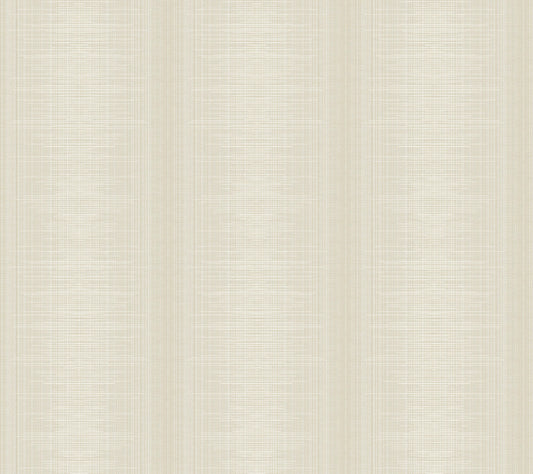 Handpainted Traditionals Silk Weave Stripe Wallpaper - Beige