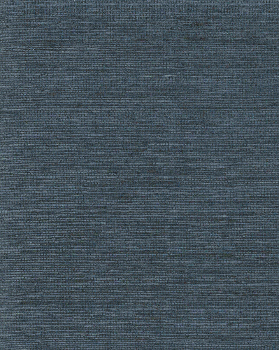 York Magnolia Home Grasscloth Wallpaper Sample - Dark Blue