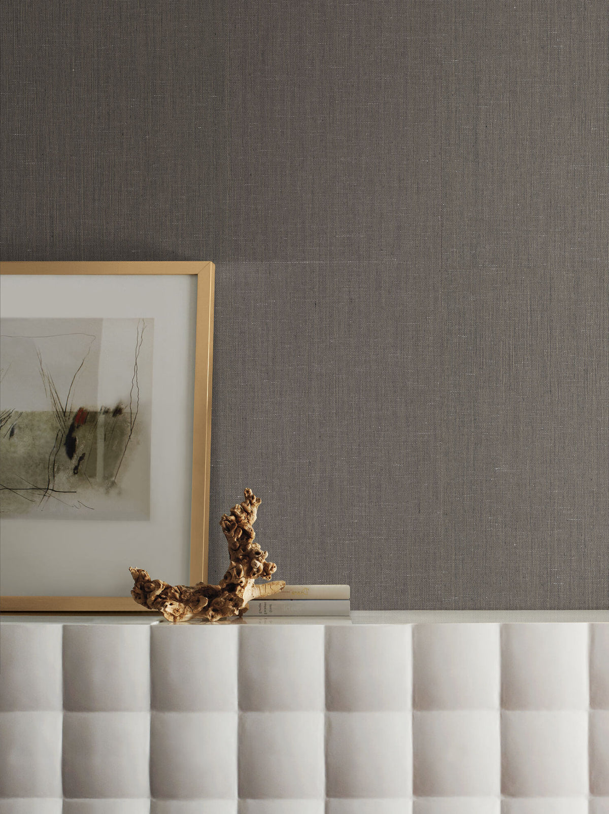 Magnolia Home Crosshatch String Wallpaper - Dark Grey