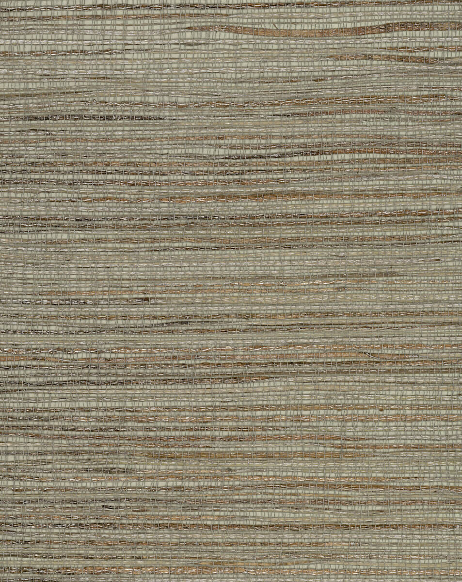 York Grasscloth Resource Library Inked Grass Wallpaper - Brown & Blue Green