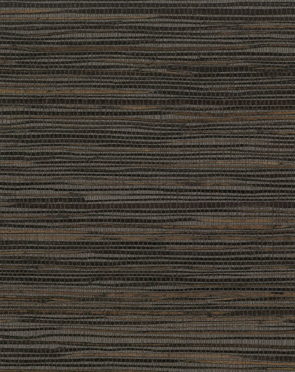 York Grasscloth Resource Library Inked Grass Wallpaper Sample - Black