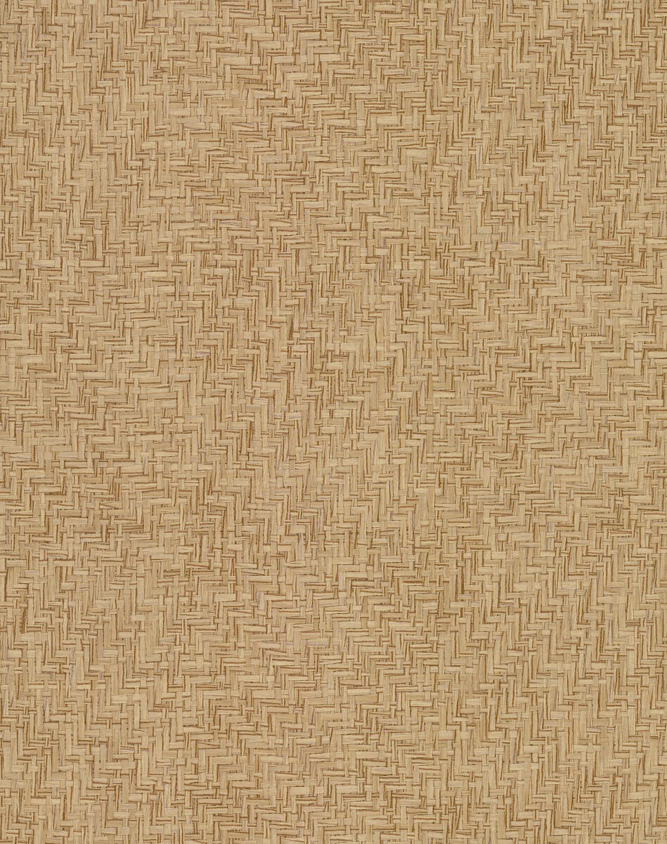 York Grasscloth Resource Library Interlocking Weave Wallpaper Sample - Brown