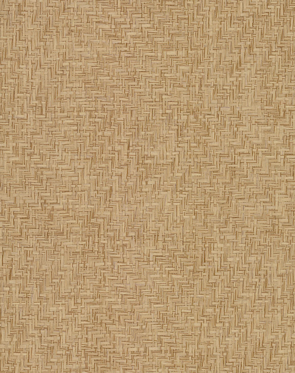 Grasscloth Resource Library Interlocking Weave Wallpaper - Brown