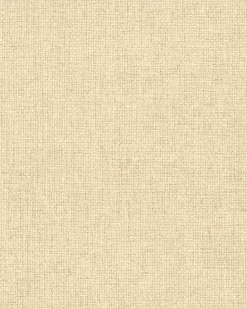 York Grasscloth Resource Library Woven Crosshatch Wallpaper Sample - Cream