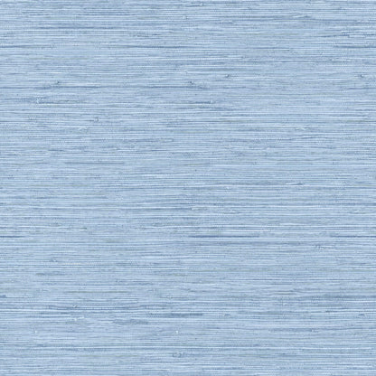 Ashford Tropics Faux Grasscloth Wallpaper - Denim Blue
