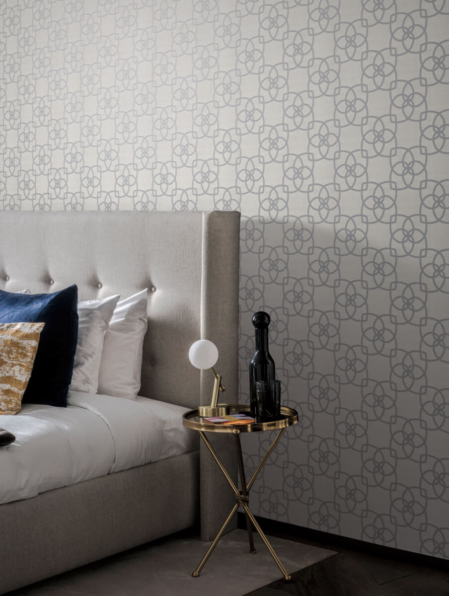 Antonina Vella Dazzling Dimensions Serendipity Wallpaper - Gray & Silver