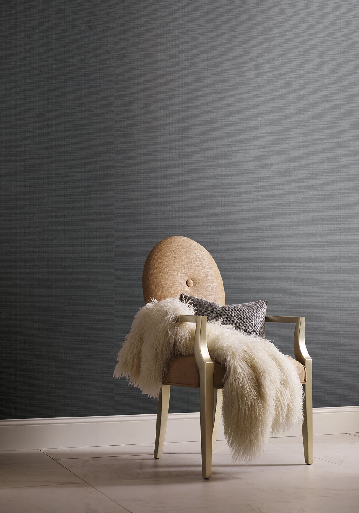 York Grasscloth Resource Library Shining Sisal Wallpaper Sample - Silver