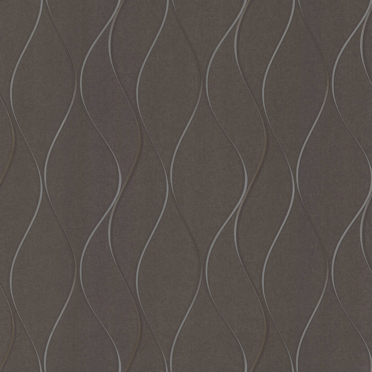 Antonina Vella Dazzling Dimensions Wavy Stripe Wallpaper - Dark Gray
