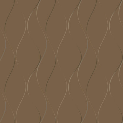 Antonina Vella Dazzling Dimensions Wavy Stripe Wallpaper - Dark Gold