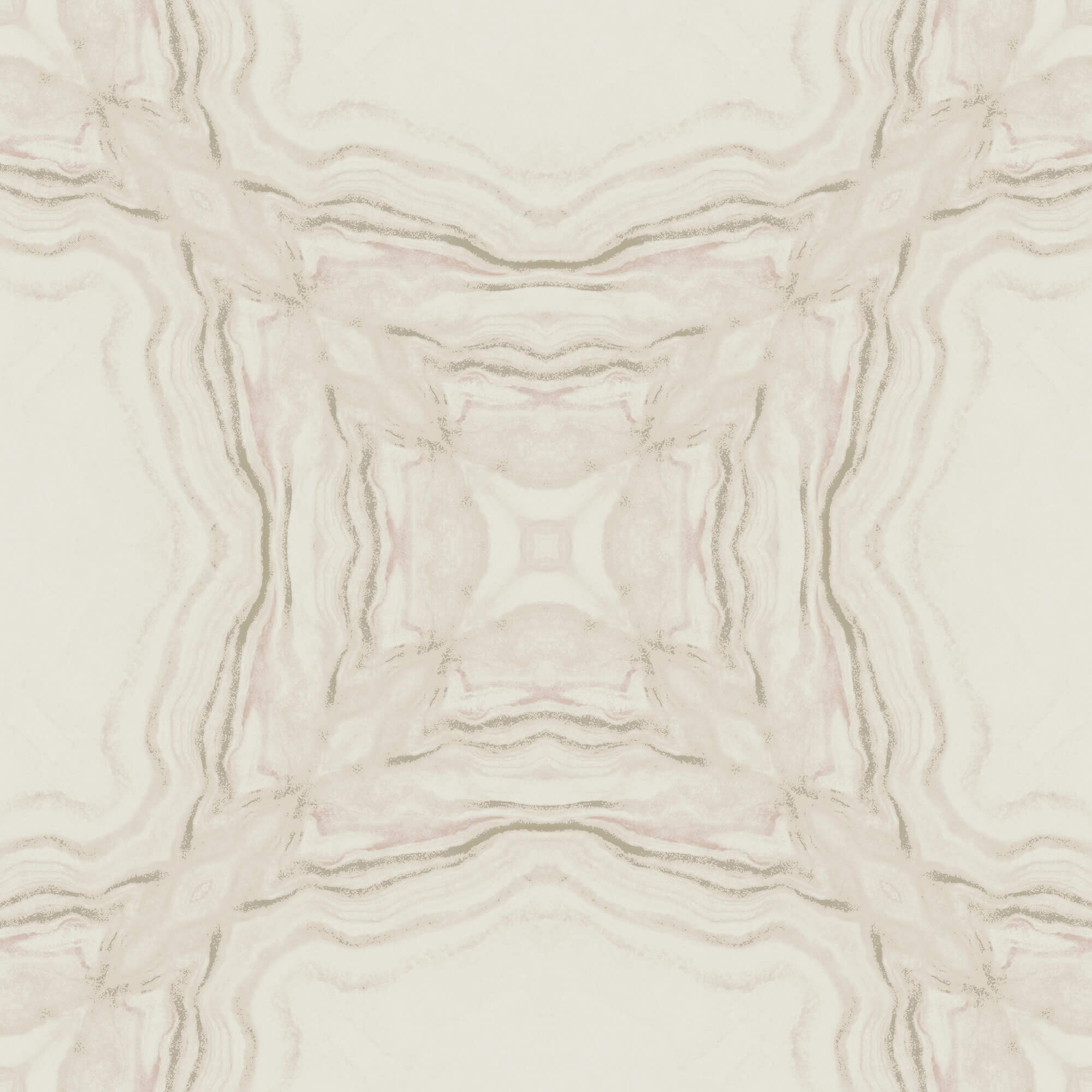 Y6230605 Stone Kaleidoscope Wallpaper Antonina Vella - Soft Pink
