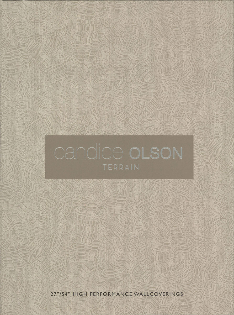 54" inch Candice Olson Terrain Quantum Wallpaper - Beige & Purple