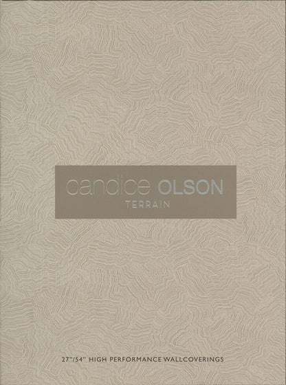 54" inch Candice Olson Terrain Quantum Wallpaper - Beige & Purple