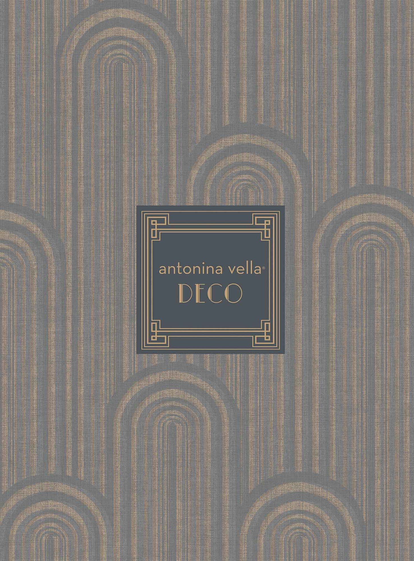 Antonina Vella Deco Nouveau Damask Wallpaper - Green & Gold