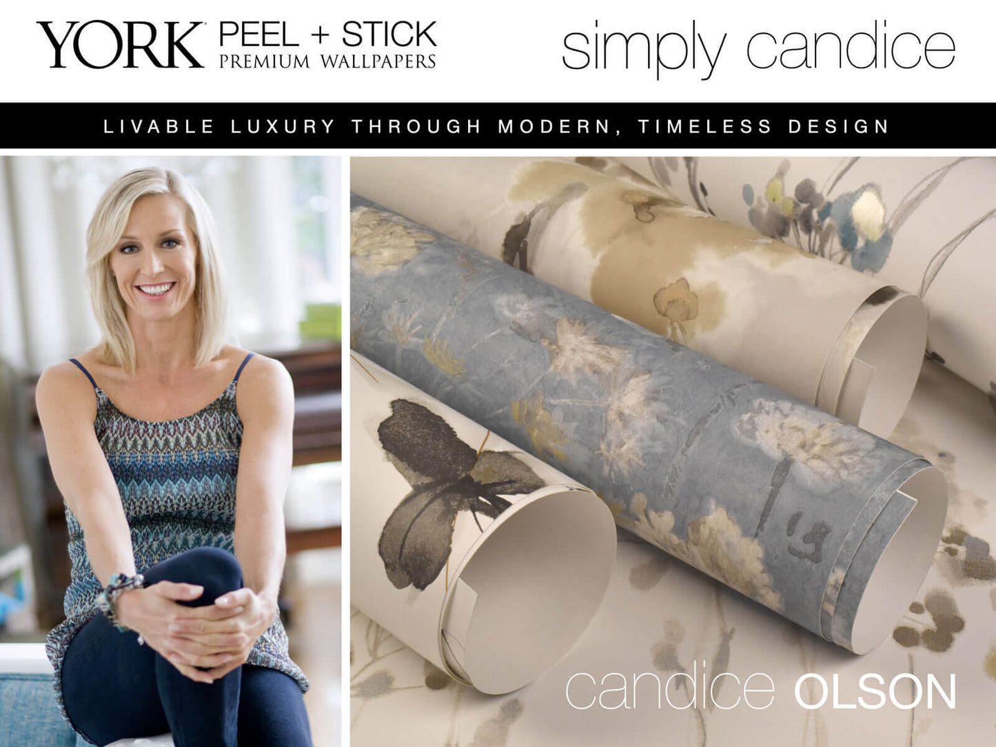 Simply Candice Onyx Peel & Stick Wallpaper - Beige