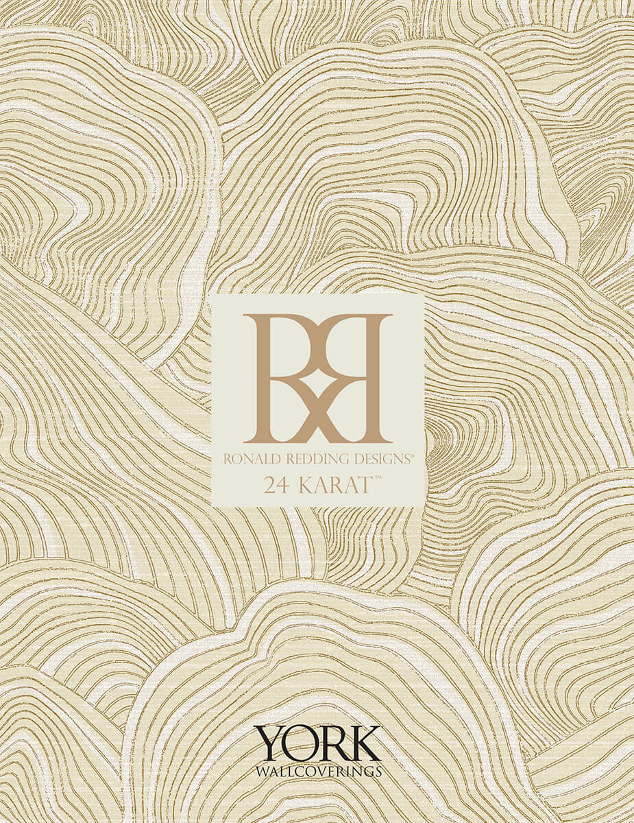 Ronald Redding 24 Karat Charleston Damask Wallpaper - Yellow