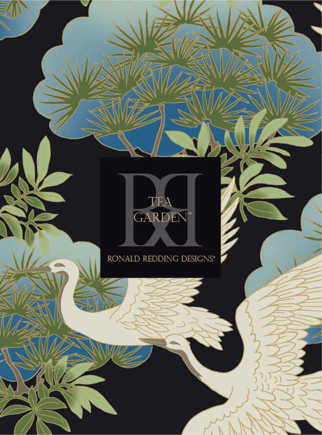 Ronald Redding Tea Garden Imperial Grasscloth Wallpaper - Dark Gray