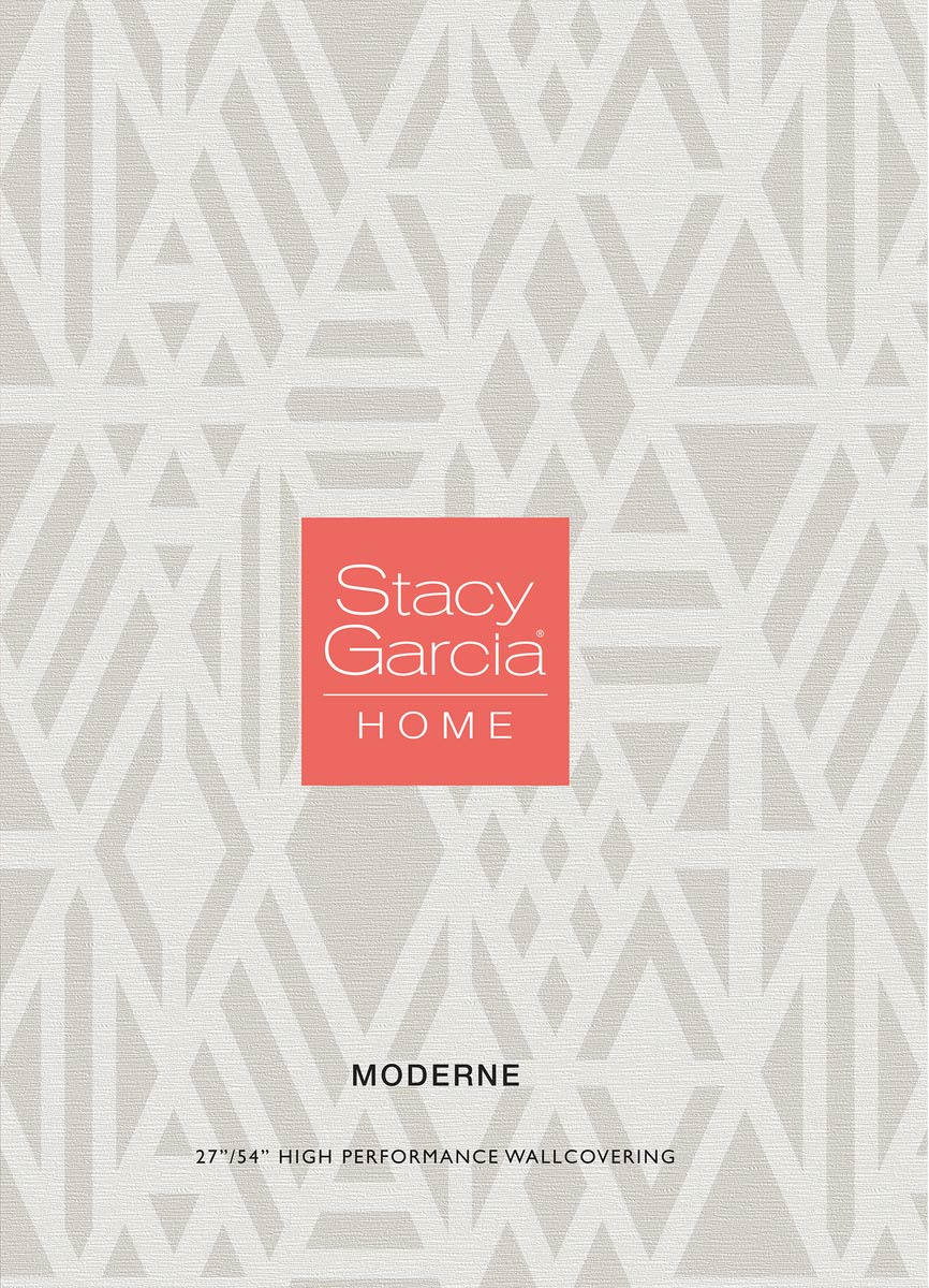 54" inch Stacy Garcia Moderne Amulet Wallpaper - Off White