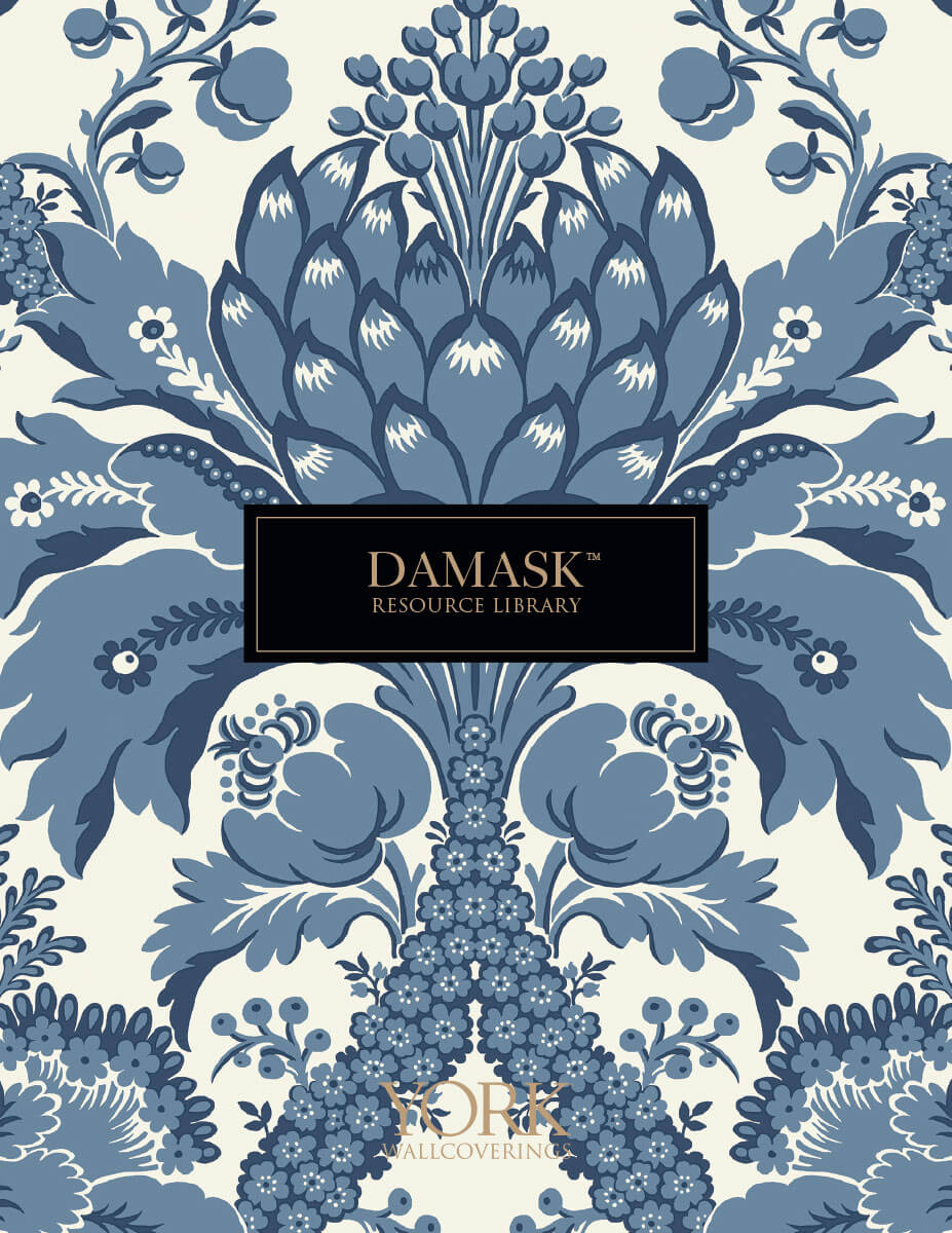 York Wallcoverings Damask Resource Library Wallpaper Collection