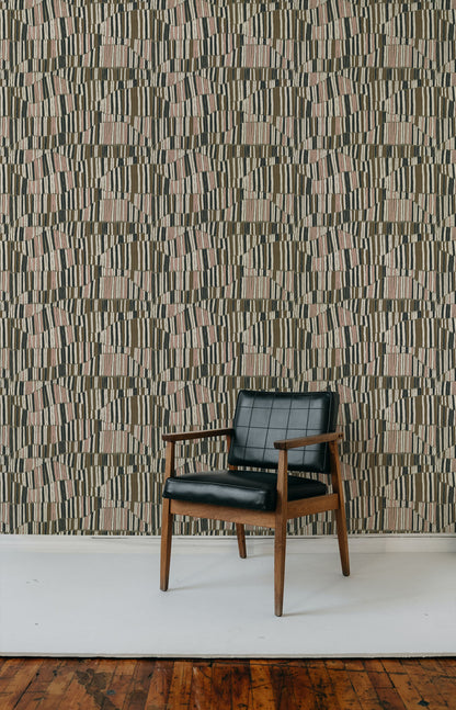 Mitchell Black Forbes Masters Jamaican Waves Wallpaper - Olive Blush