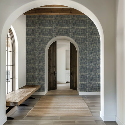 Mitchell Black Forbes Masters Jamaican Waves Wallpaper - Stone Blue