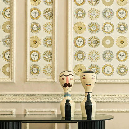 Cole & Son Fornasetti Senza Tempo II Soli Wallpaper - Cream & Gold