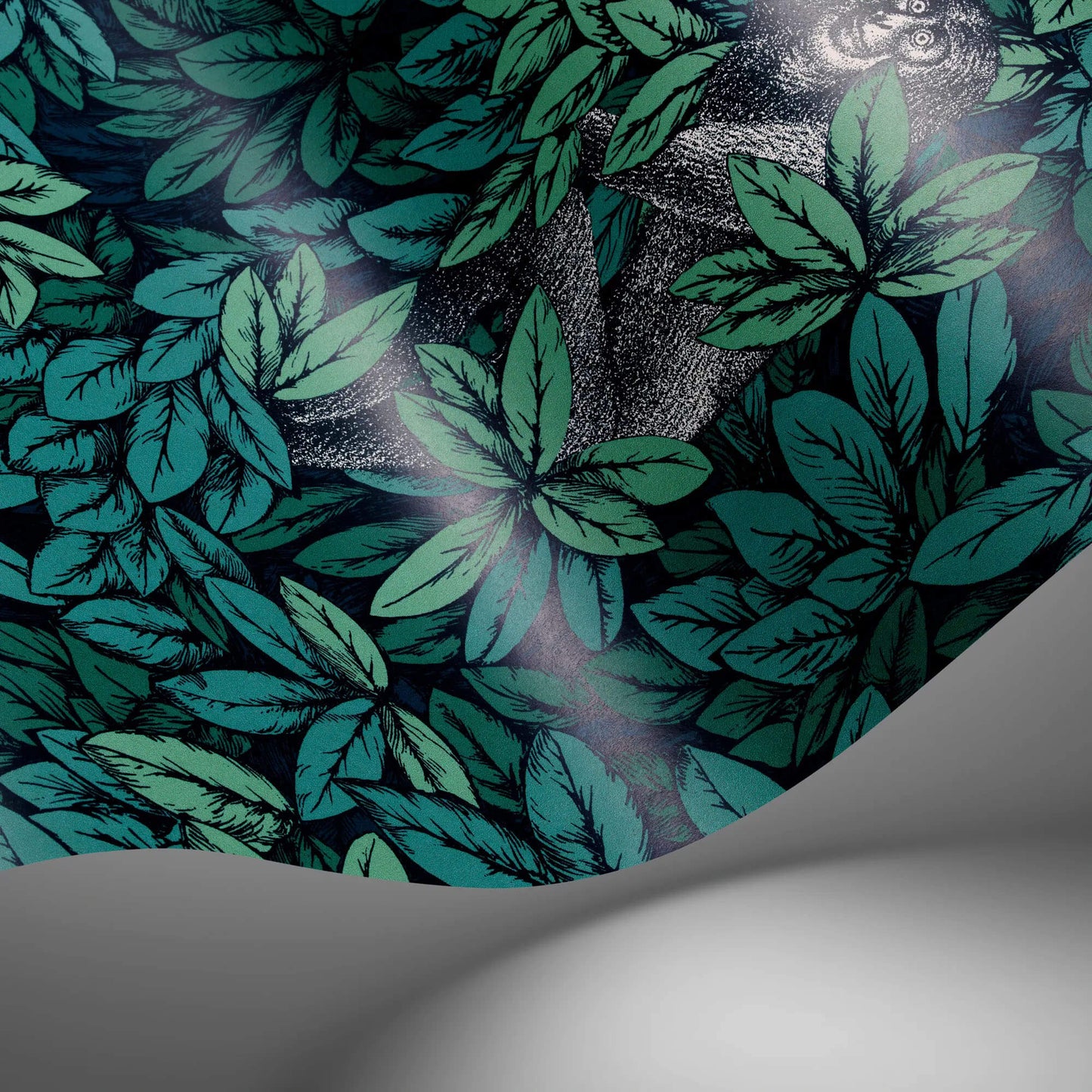 Cole & Son Fornasetti Senza Tempo II Foglie E Scimmie Wallpaper - Viridian