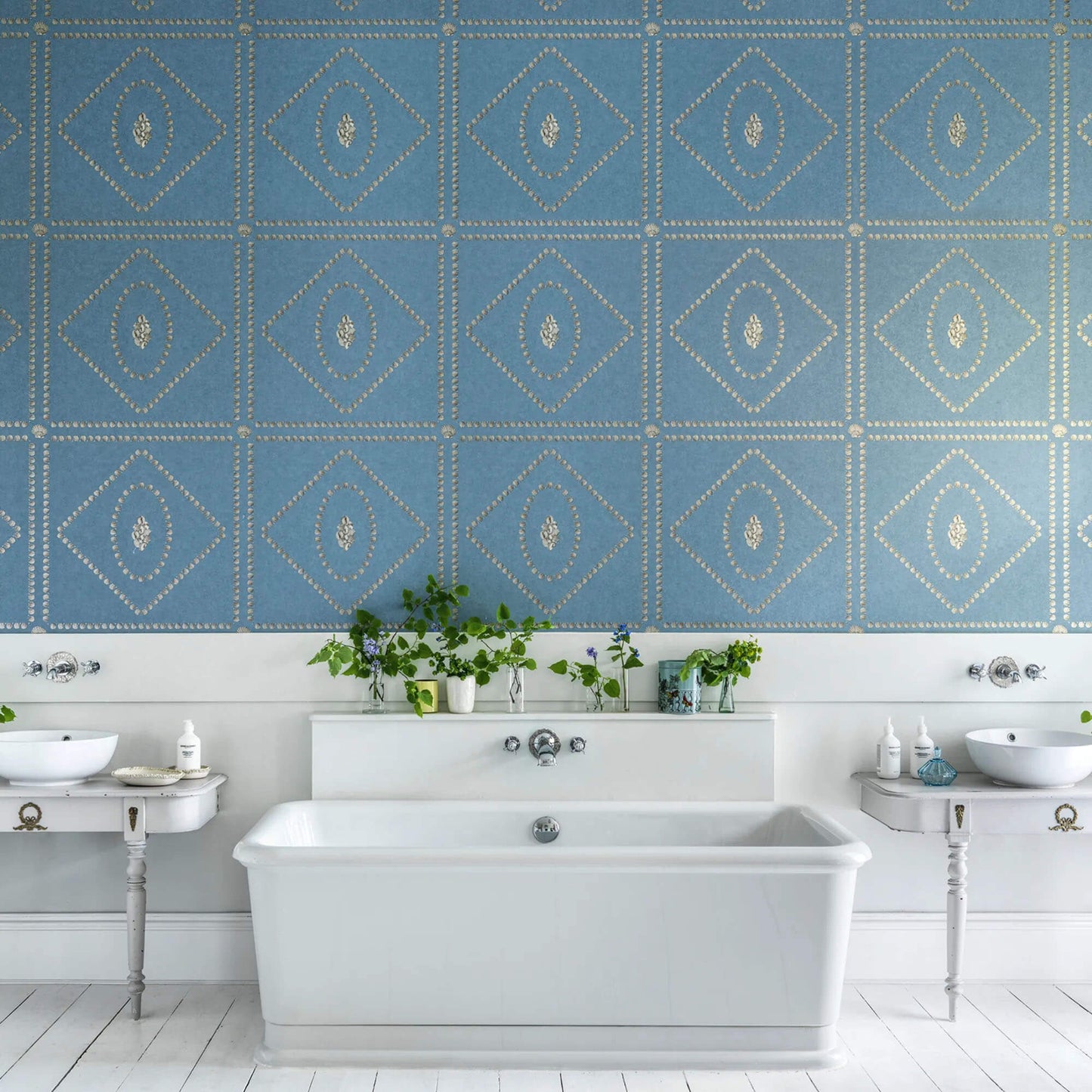 Cole & Son Fornasetti Senza Tempo II Conchiglie Wallpaper - Denim