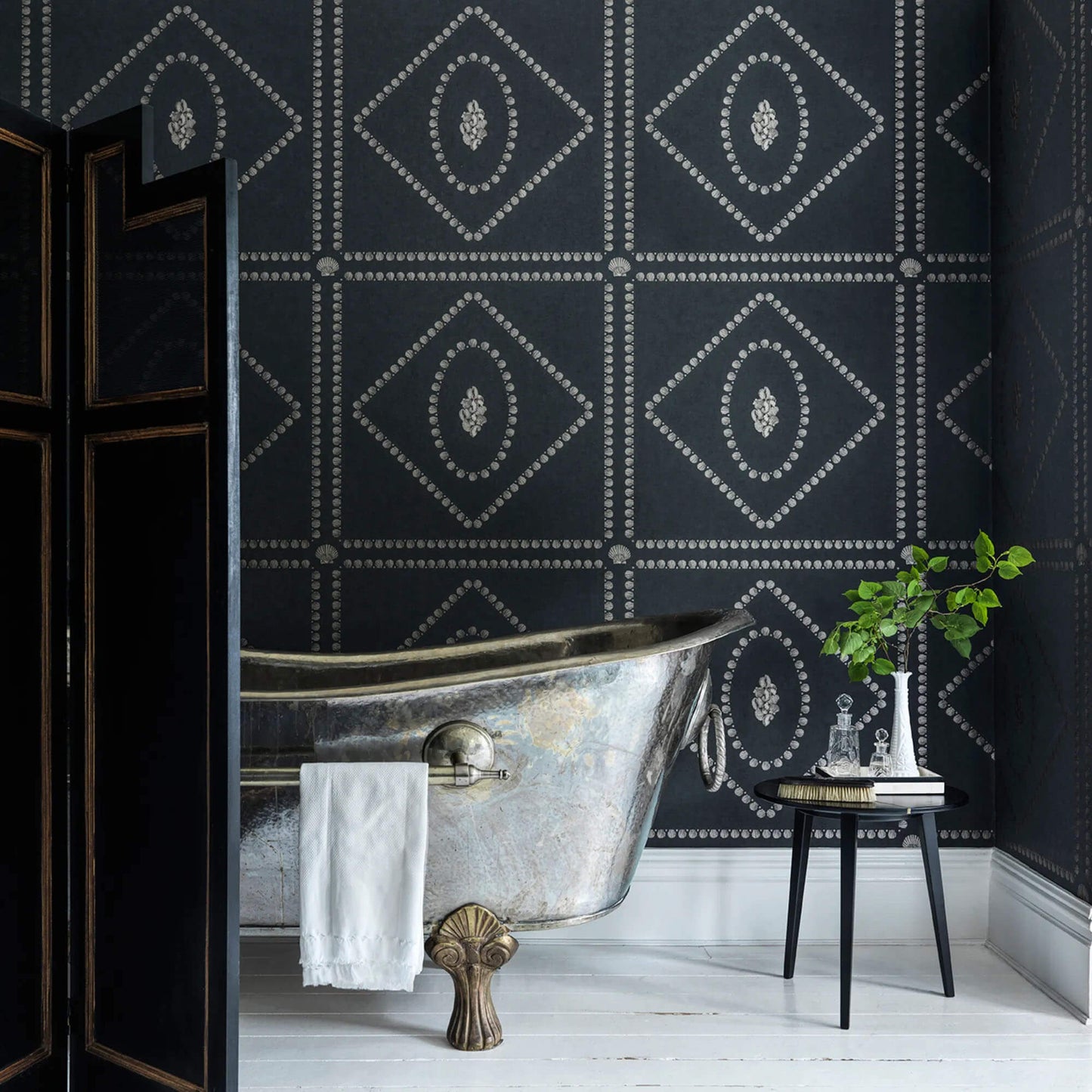 Cole & Son Fornasetti Senza Tempo II Conchiglie Wallpaper - Charcoal