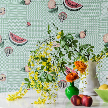 Cole & Son Fornasetti Senza Tempo II Frutta E Geometrico Wallpaper - Pastel