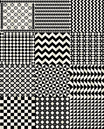 Cole & Son Fornasetti Senza Tempo II Geometrico Wallpaper - Black & White